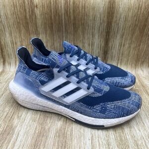 Adidas Ultraboost 21 Sashiko Men's Size 13 Blue Running Shoes Sneakers FX7729